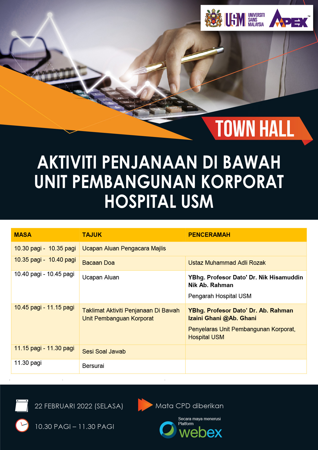 Townhall aktiviti penjanaan 22 Feb 2022