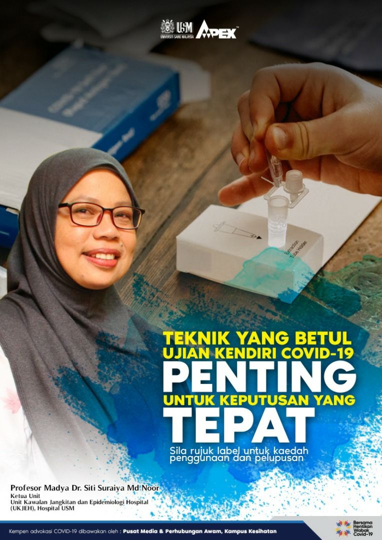 TEKNIK YANG BETUL UJIAN KENDIRI COVID-19 PENTING UNTUK KEPUTUSAN YANG TEPAT